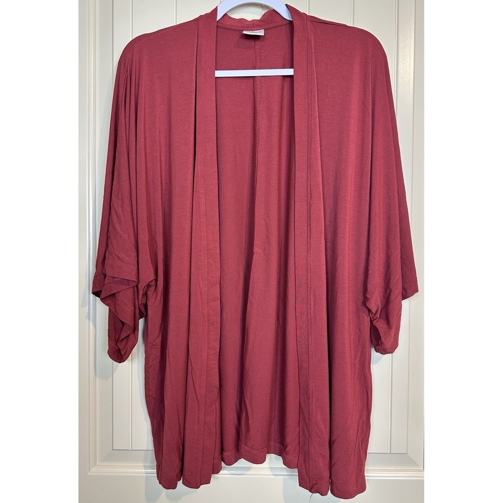Soma Open Front Cardigan Sleeve Lightweight rayon knit stretch comfort casual M